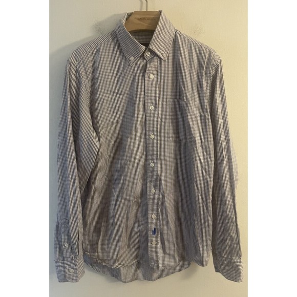 JOHNNIE-O Men's Shirt Button Up Check Pattern Long Sleeve Medium - Picture 1 of 8